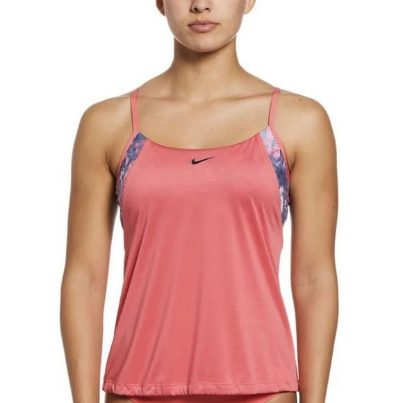 NWTs Nike Swim Neon Leaf Layered Tankini - Picture 5 of 7